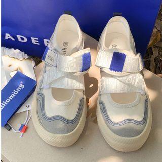 Applique Adhesive Strap Mary Jane Shoes