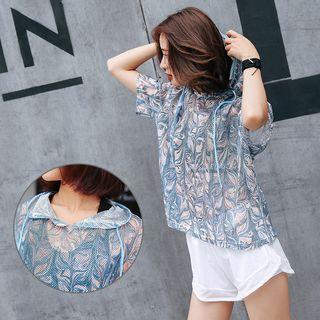 Sports Set: Printed Mesh Hoodie + Shorts