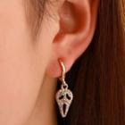 Halloween Rhinestone Alloy Dangle Earring 01 - 1 Pair - Gold - One Size