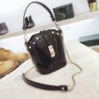 Patent Chain Strap Bucket Bag