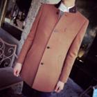 Single Breasted Stand Collar Coat