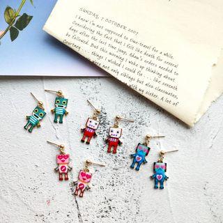 Alloy Robot Dangle Earring