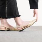 Round-toe Sling-back Sandals