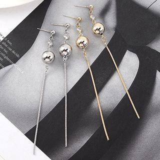 Alloy Bead & Chain Dangle Earring