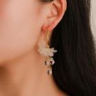Flower Hoop Earring 01 - 1 Pair - 10991 - One Size