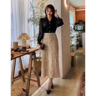 Lace Maxi A-line Skirt