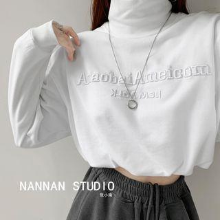 Embroidered Drawstring Cropped Sweatshirt