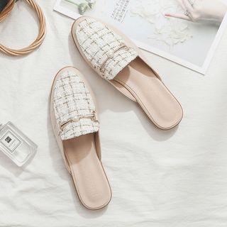 Faux-pearl Mules