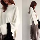 Wide-sleeve Loose-fit Knit Top