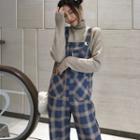 Wide-leg Plaid Jumper Pants As Shown In Figure - One Size