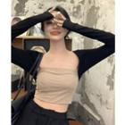 Long-sleeve Light Jacket / Cropped Tube Top (various Designs)