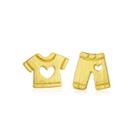 Sterling Silver Plated Gold Fashion Creative Clothes Pants Stud Earrings Golden - One Size