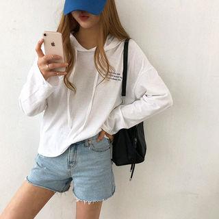 Lettering Long-sleeve Hoodie