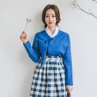 Hanbok Top (plain / Blue)