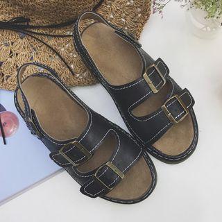 Slingback Buckled Sandals