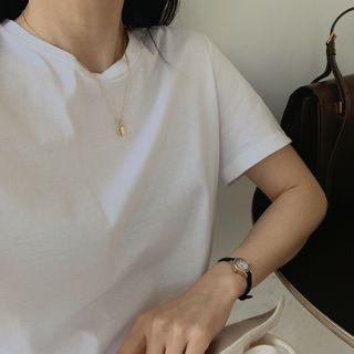 Lock-pendant Necklace One Size