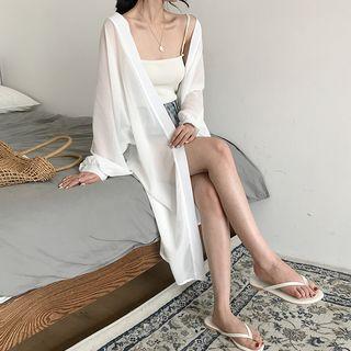 Chiffon Long Light Jacket / Spaghetti Strap Top