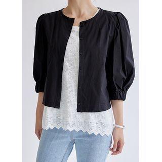 Two-way Puff-sleeve Blouse