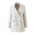 Frayed Double-breasted Blazer