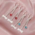 Faux Crystal Alloy Dragonfly Fringed Earring
