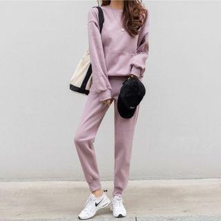 Set: Fleece Lined Sweatshirt + Jogger Pants