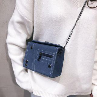 Chain Contrast Stitching Crossbody Bag