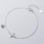 Rhinestone Windmill Bracelet Silver - One Size