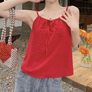 Bow Detail Dotted Camisole Top