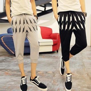 Drawstring Lettering Pants