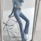 Mid Waist Ombre Bootcut Jeans (various Designs)