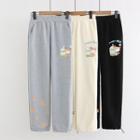 Elastic-waist Cartoon Print Pants