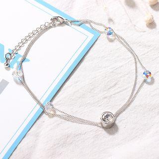 Crystal Layered Anklet