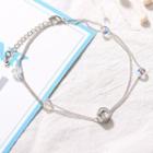 Crystal Layered Anklet