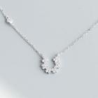 925 Sterling Silver Rhinestone Pendant Necklace S925 Sterling Silver - One Size