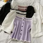 Patchwork Colorblock Button-up Corp Top