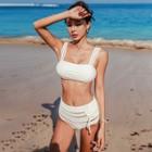 Applique Mesh Panel Bikini