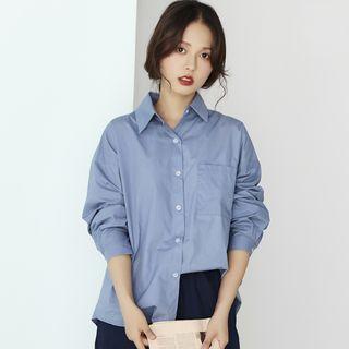 Plain Shirt Ash Blue - One Size