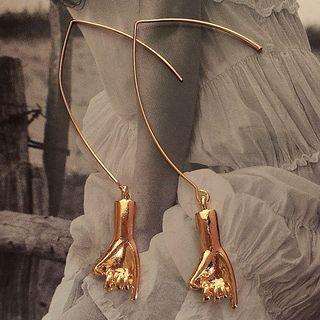 Hand Gesture Drop Earring