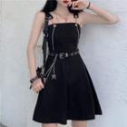 Sleeveless Chained A-line Dress