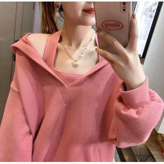 Set: Plain Hoodie + Tank Top (various Designs)