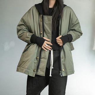 Inset Hooded Oversize Cargo Jacket