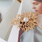 Faux Pearl Irregular Pin Brooch As Shown In Figure - One Size