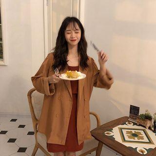 Plain Blazer / Camisole Top / A-line Skirt