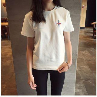 Embroidered Short Sleeve Crewneck T-shirt