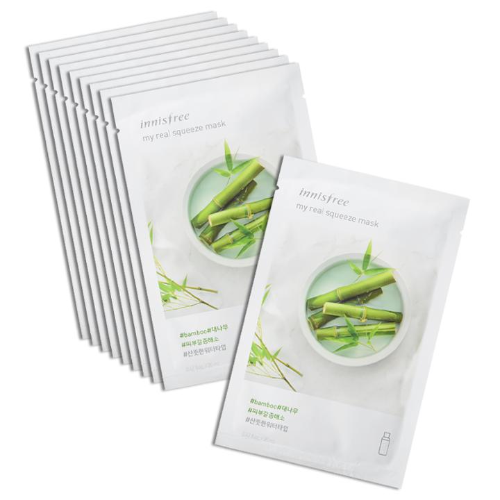 Innisfree - My Real Squeeze Mask (bamboo) 10 Pcs