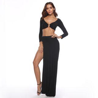 Set: Cropped Top + Maxi Skirt
