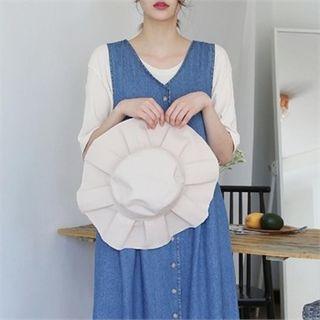 Sleeveless Buttoned Midi Denim Dress