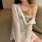 Long-sleeve Top / Lettering Tank Dress