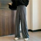 Ruched Chiffon Wide-leg Pants