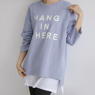 Letter Dip-back Boxy T-shirt